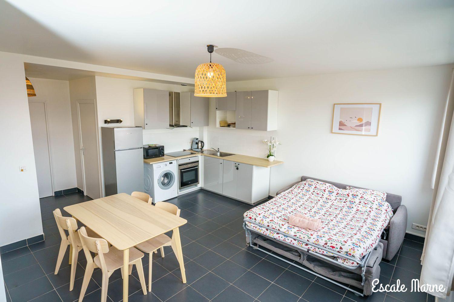 Escale-Marne Fr - 202 - Free Parking - Free Luggage Storage - All Equipped - Linen Included - Washing Machine - 10Mn Walk Metro 8 - Rer A - Panoramic View - From 1 To 14 Guests Maisons-Alfort Exterior foto